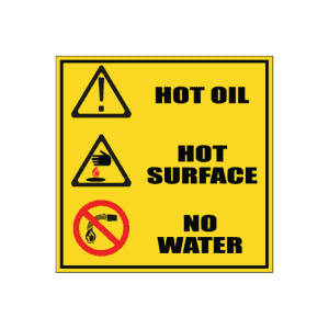 Hot Oil / Surface Sign