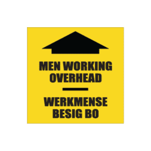 Men Working Overhead Sign