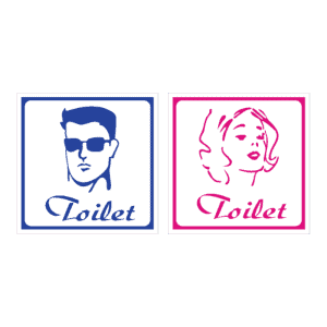 Toilet Modern Sign