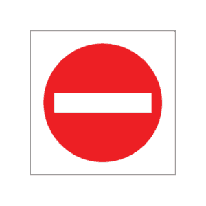 No Entry Symbol Sign