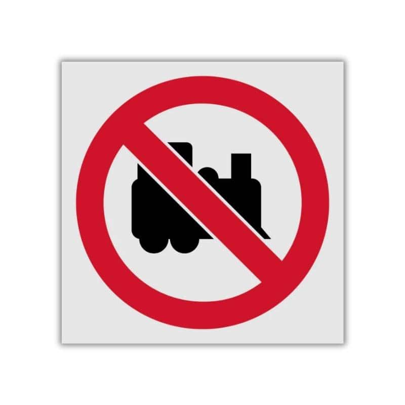 No Locomotives beyond this point reflective safety sign (PV17REF)