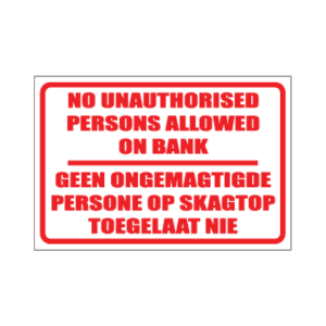 No Persons On Bank Sign