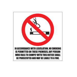 No Smoking Legislation Sign