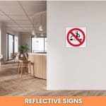 No Smoking reflective safety sign (PV01REF)
