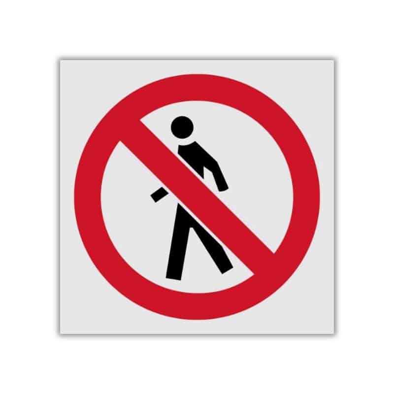 No thoroughfare reflective safety sign (PV03REF)