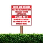 No Sales Reps Sign