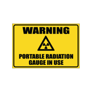 Portable Radiation Gauge Sign