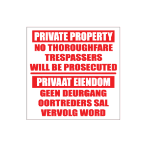 Private Property Sign