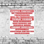 Private Property Prosecuted Sign