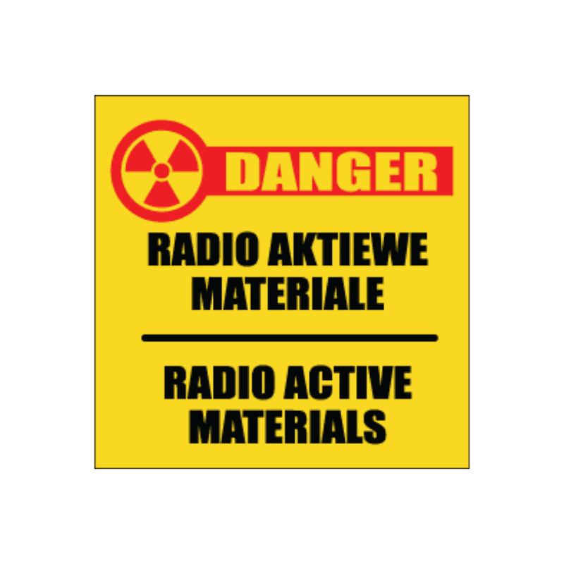 Radio Active Materials Sign