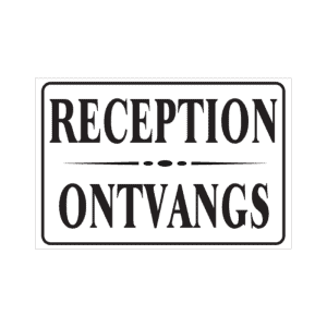 Reception Sign