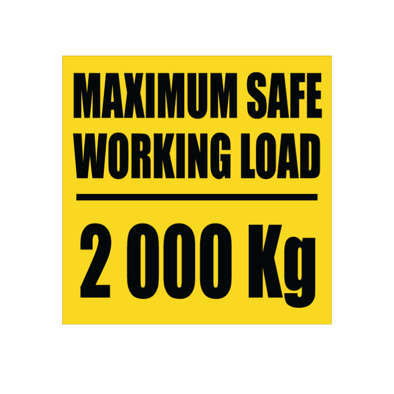 Safe Working Load Sign