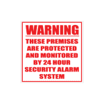 Security Alarm Sign
