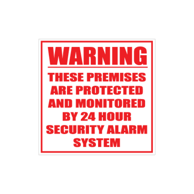 Security Alarm Sign