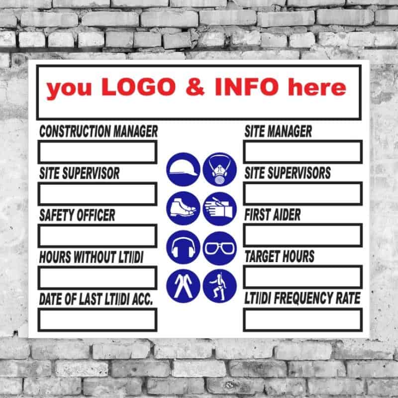 Site Information Display Sign