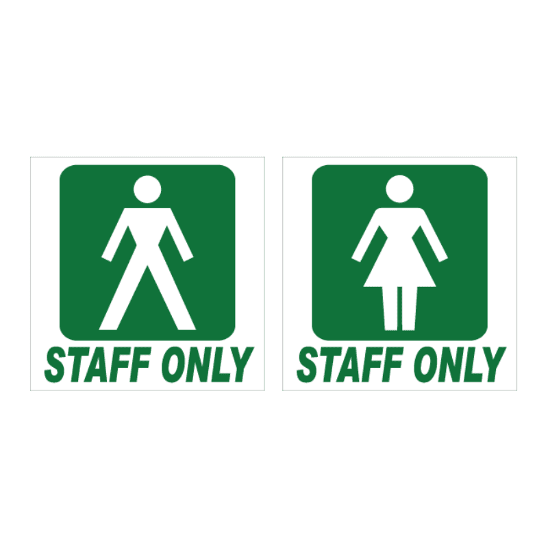 Staff Only Male and Female Business Sign