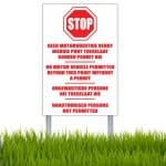 Stop No Vehicles Sign