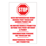 Stop No Vehicles Sign