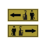 Toilet Arrow Sign
