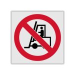 Tractors and forklifts prohibited reflective safety sign (PV10REF)