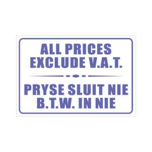 VAT Excluded Sign