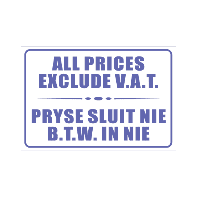 VAT Excluded Sign