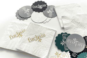 Wedding Serviettes and coasters