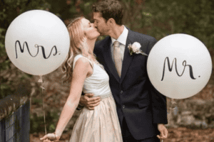 Wedding printed balloons