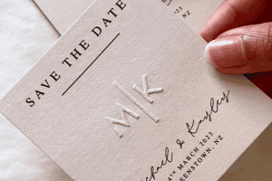 Wedding stationery embossing seal