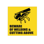 Welding Cutting Above Sign