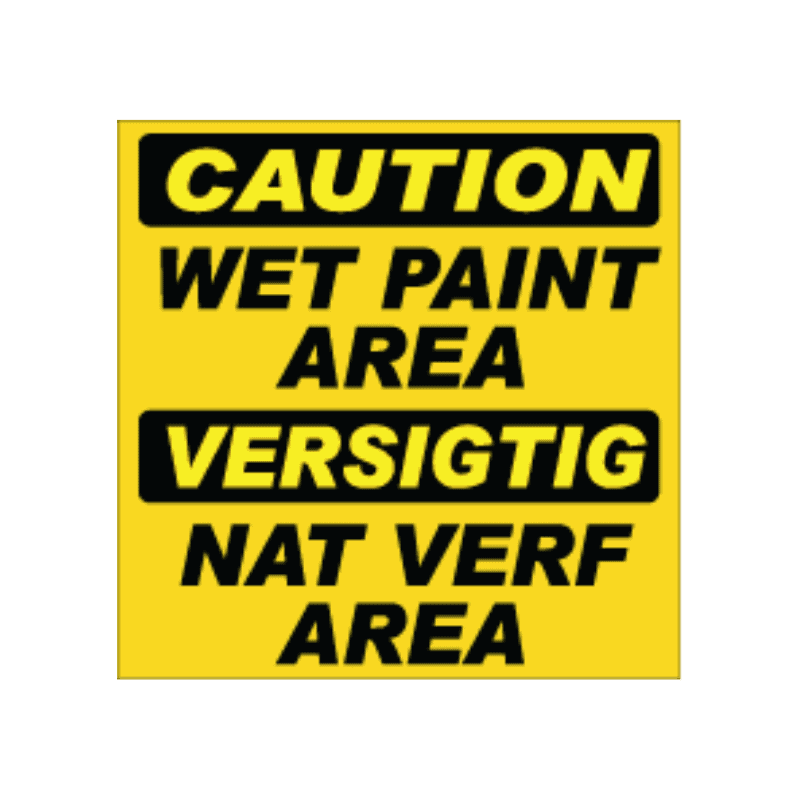 Wet Paint Area Sign