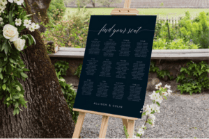 wedding table seating charts