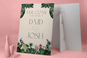 wedding table strut cards