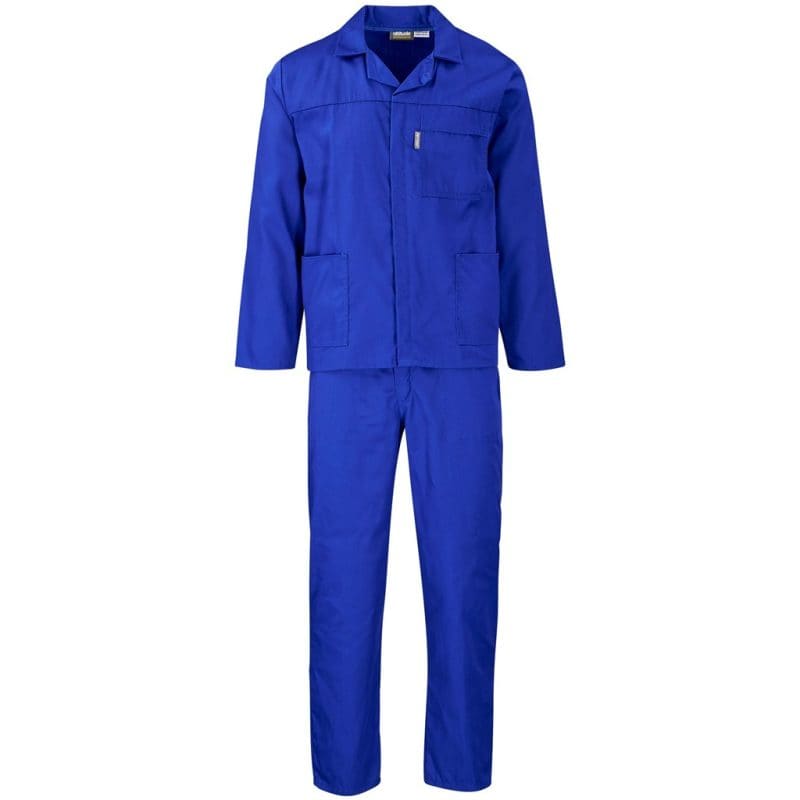 ROYAL BLUE Trade Polycotton Conti Suit - Reflective Arms & Legs - Yellow Tape