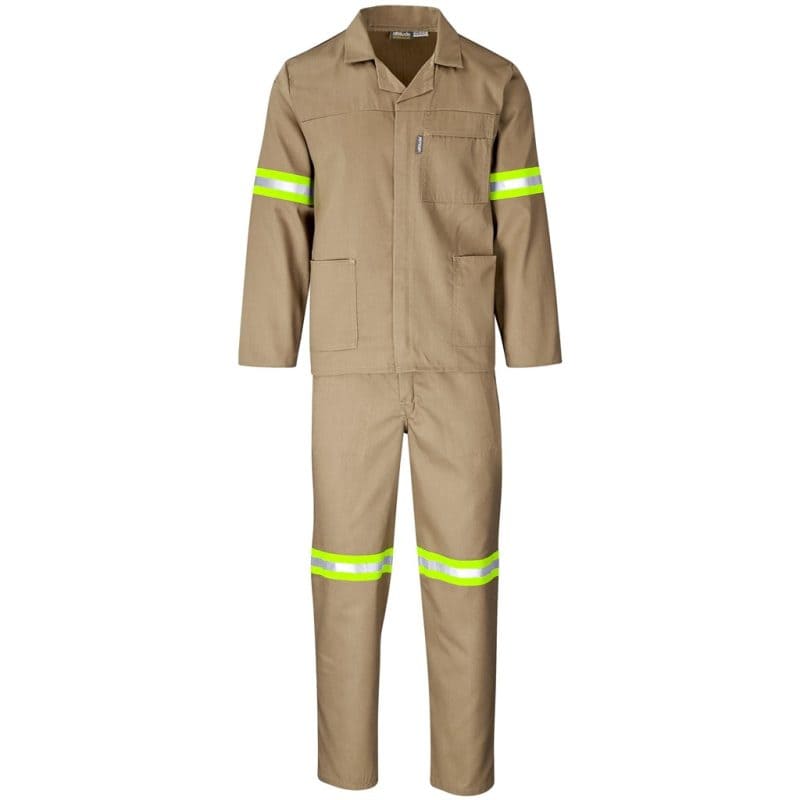 KHAKI Trade Polycotton Conti - Suit Reflective Arms