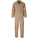 KHAKI Trade Polycotton Conti - Suit Reflective Arms