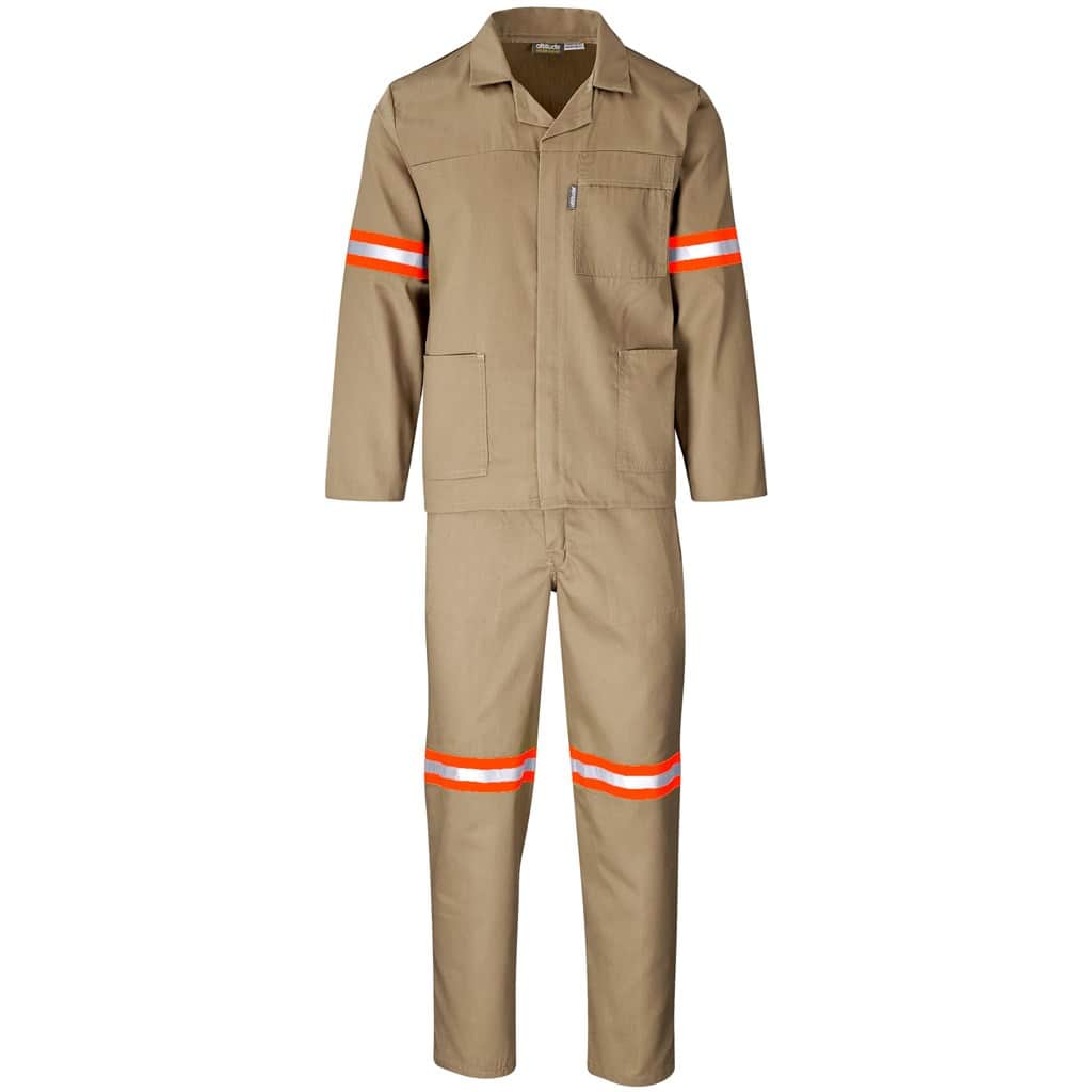 KHAKI Trade Polycotton Conti - Suit Reflective Arms