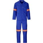 ROYAL BLUE Trade Polycotton Conti - Suit Reflective Arms