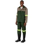 Site Premium Two-Tone Polycotton Jacket - Reflective Arms & Back - Yellow Tape
