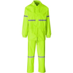 NAVY Outdoor Hi-Viz Reflective Polyester/PVC Rainsuit - Navy