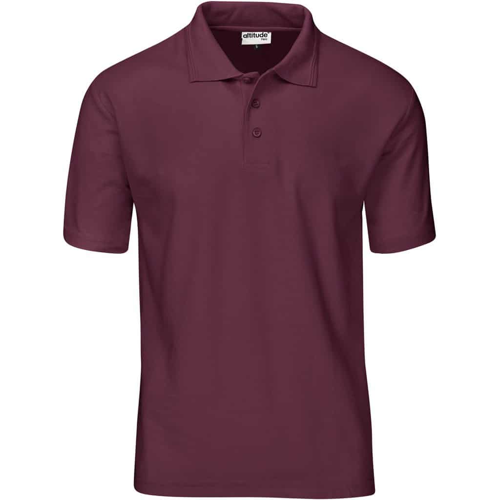 DARK RED Kids Basic Pique Golf Shirt