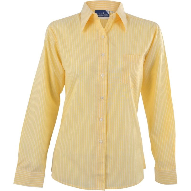 YELLOW Ladies Long Sleeve Drew Shirt - Yellow