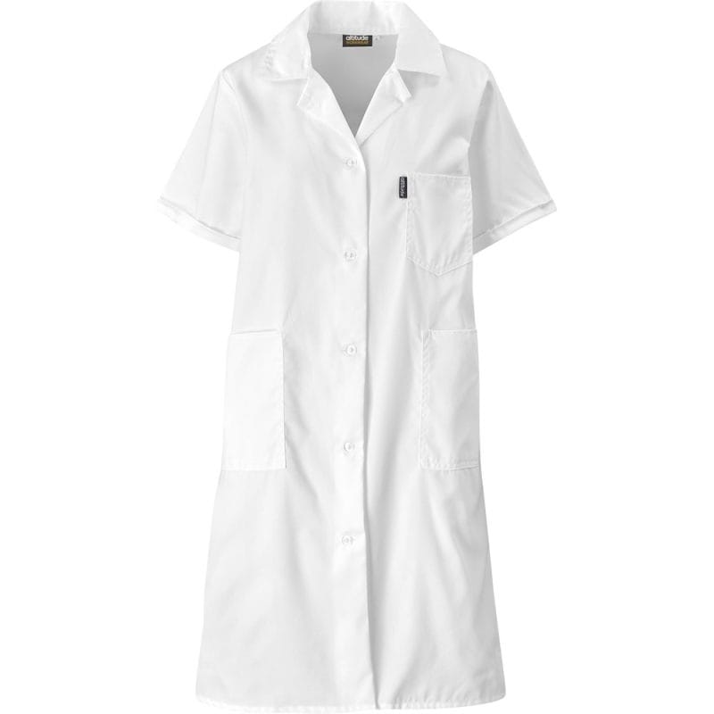 WHITE Marriot Polycotton Housecoat