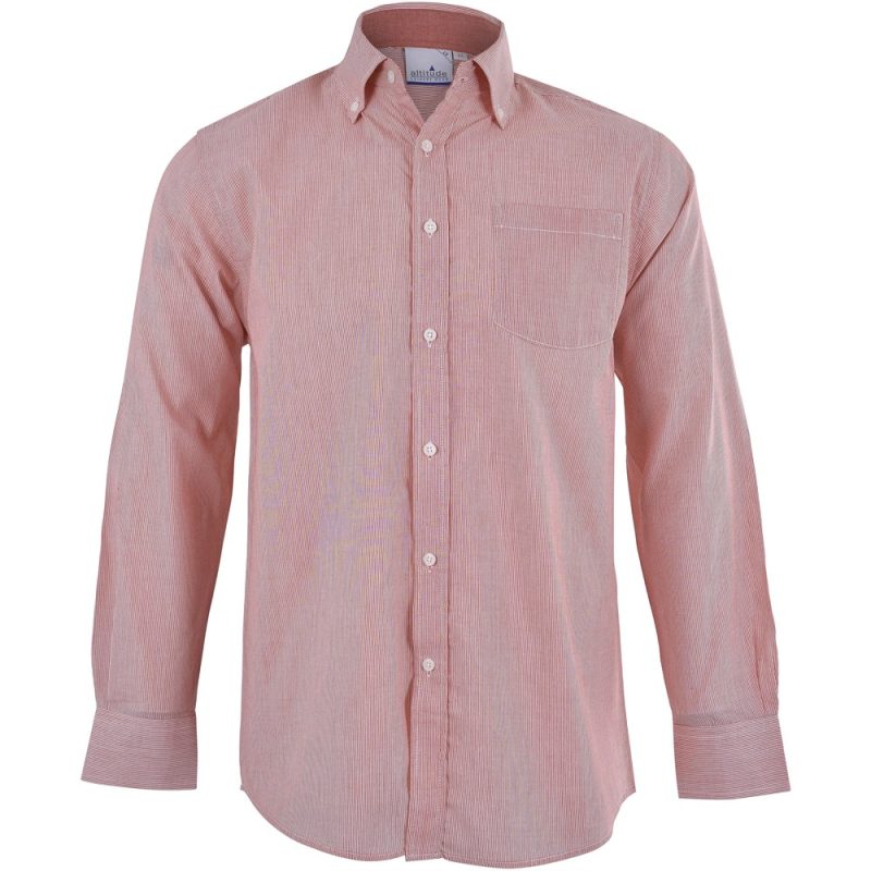 RED Mens Long Sleeve Lisbon Shirt - Red