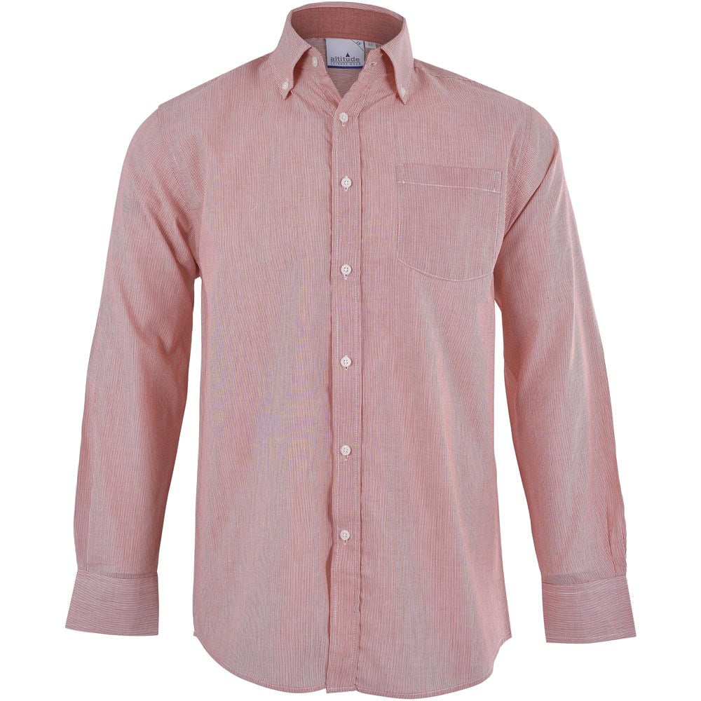 RED Mens Long Sleeve Lisbon Shirt - Red