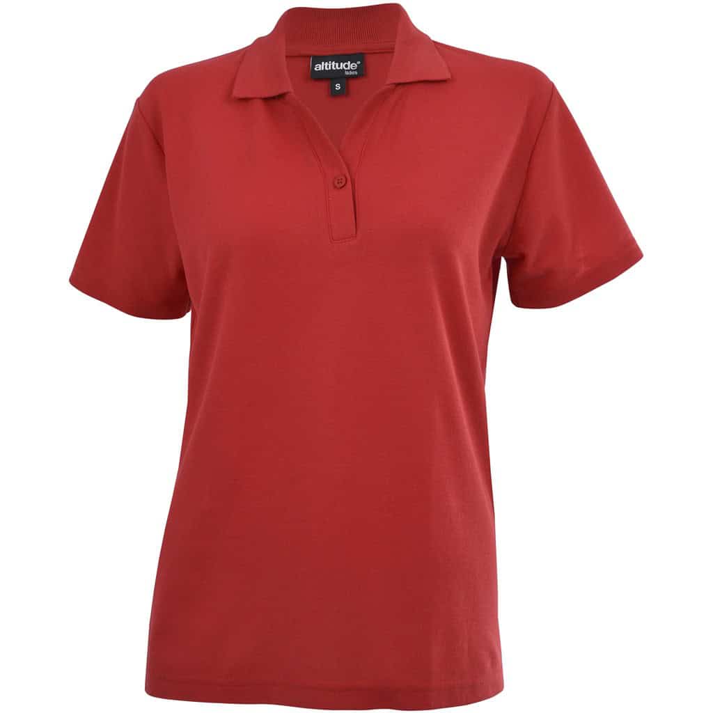 RED Ladies Melrose Heavyweight Golf Shirt - Red