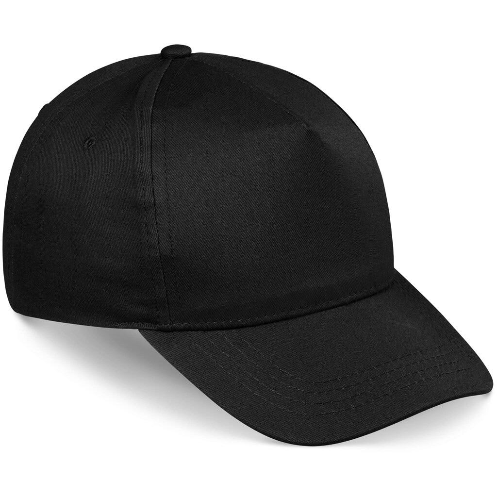 Black Piccolo Kids 5 Panel Cap - Yellow