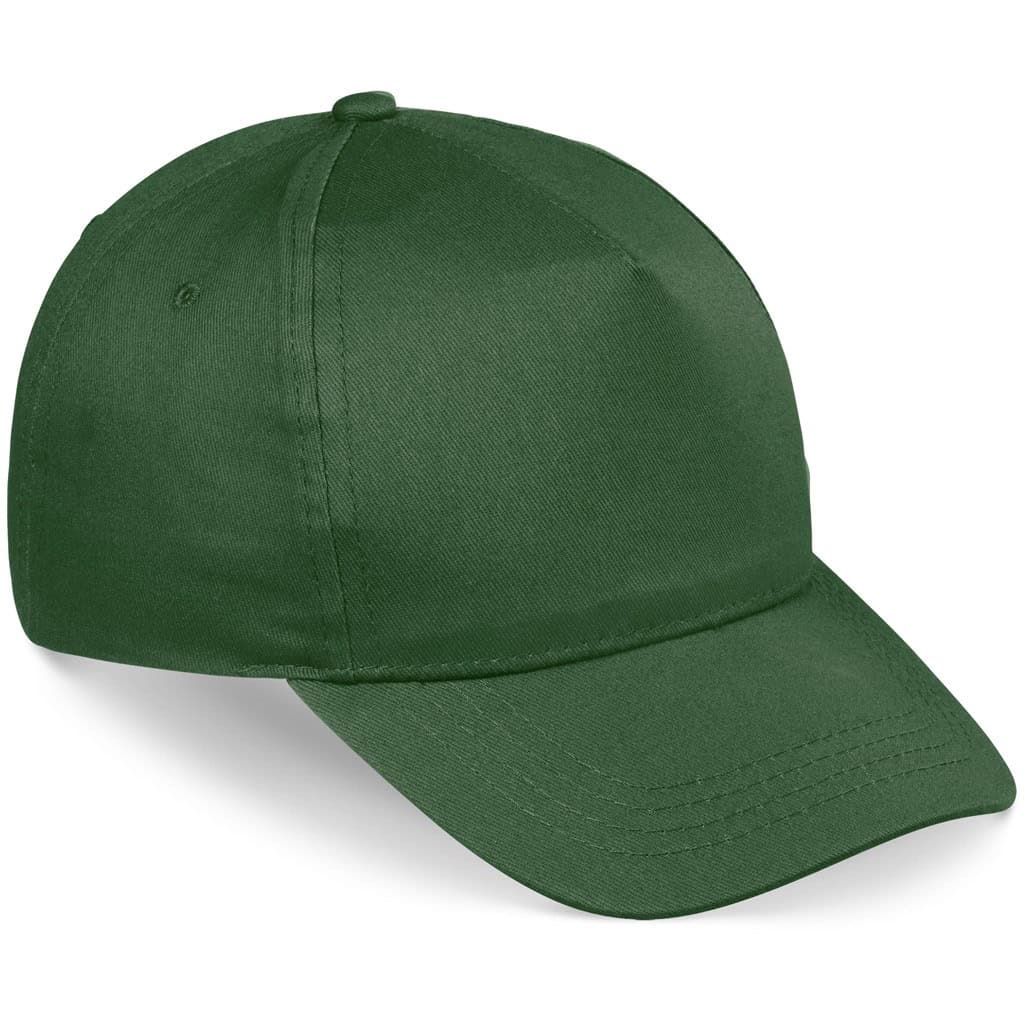 Dark Green Piccolo Kids 5 Panel Cap - Yellow