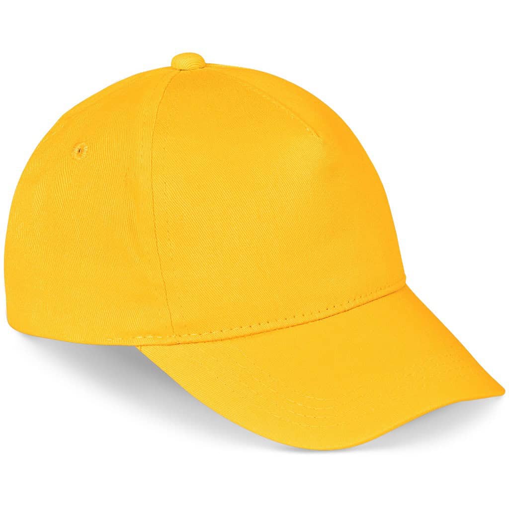 Yellow Piccolo Kids 5 Panel Cap - Yellow