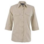 STONE Ladies 3/4 Sleeve Sally Casual Shirt - Stone